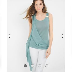 NWT WHBM Asymmetric Drape Sweater Tank